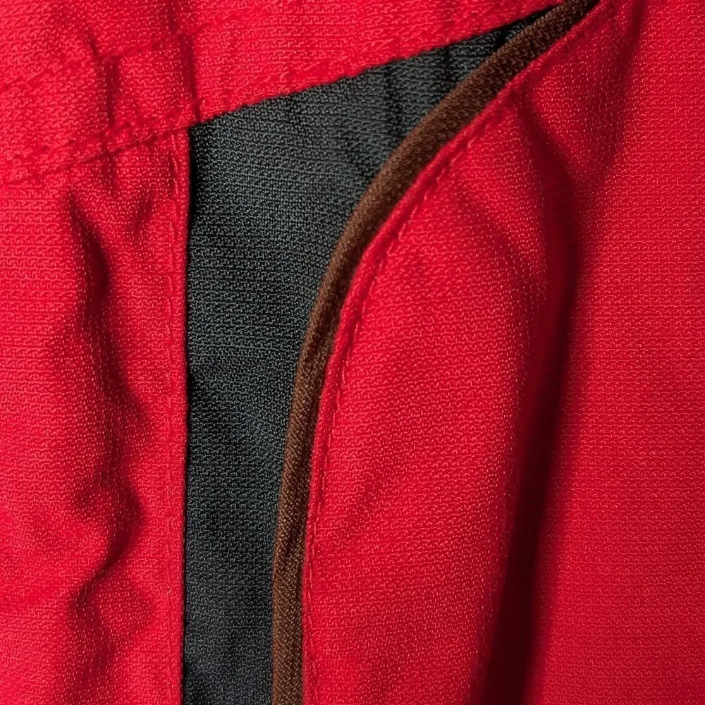 Columbia Sportswear Youth Red Black Waterproof Hoodie Shell Windbreaker Sz 14